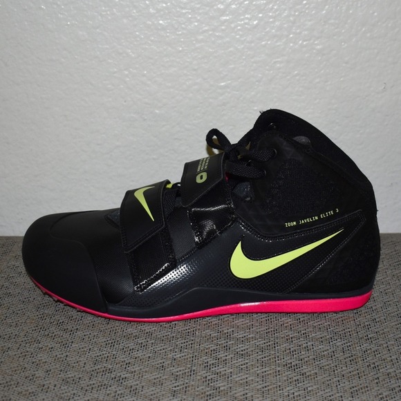 Nike Zoom Javelin Elite 3 Mens 11 Black Pink NWOB Track Field Spikes AJ8119